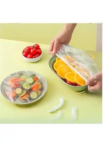 Ronanna Lastikli Tencere ve Tabak Bonesi Seti 100 Adet 24cm Esnek Streç Kapaklar