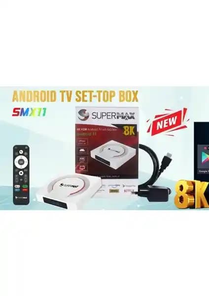 Supermax Smx 11 8K HDR Android 11 TV ile Evde Sinema Deneyimini Yükseltin