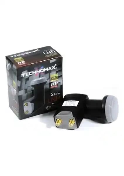 Technomax Çanak Uydu 2'li LNB Gold Seri HD Yüksek Performans ve Güçlü Sinyal Kalitesi