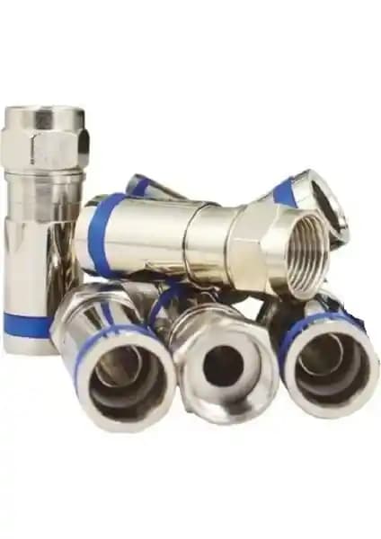 Vwin 5 Adet Digitürk Sıkmalı F Konnektörleri Güçlü ve Dayanıklı Kablo Bağlantı Çözümü