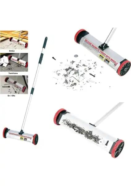 BDR Manyetik Metal Toplayıcı Süpürge Güçlü Mıknatıslar ve Ergonomik Tasarım ile Kullanışlı