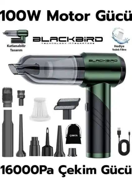 Blackbird MK-5802 Araç İçi Temizlik Cihazı Güçlü ve Çok Fonksiyonlu Özellikler