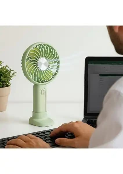 BUFFER Masa Üstü USB Şarjlı 3 Ayarlı Fan Modlu El Fanı Serinlik Sağlar