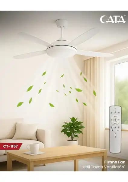 Cata CT-1157 Fırtına Fan: Modern Tasarım ve Çok Fonksiyonlu İç Mekan Havalandırma Ünitesi