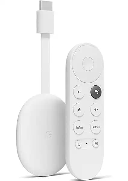 Google Chromecast HD Kumandalı Beyaz Android TV Kutusu ile Modern Ev Eğlencesi Deneyimi
