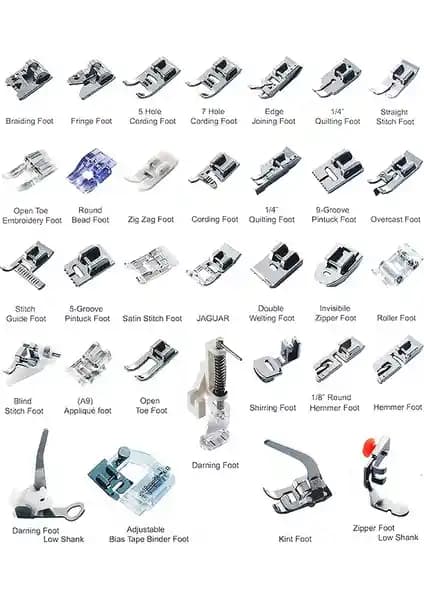 İşkur Makine Ev Tipi Aile Dikiş Makinası 32 Parça Ayak Seti ile Çok Yönlü Dikiş Deneyimi