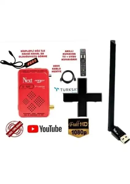 Next Kanky Full HD Uydu Alıcı ve Next 7601 WiFi Anten ile Entegre Eğlence Deneyimi