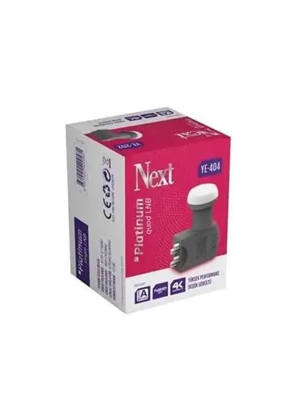 Next YE-404 Quad Platinum 4'lü LNB Yüksek Performans ve Güçlü Sinyal Sağlar