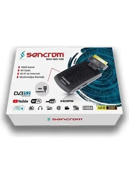 Sencrom SM-30 HD Uydu Alıcısı: Yüksek Kalite ve Bağlantı Seçenekleriyle Modern Ev Eğlencesi