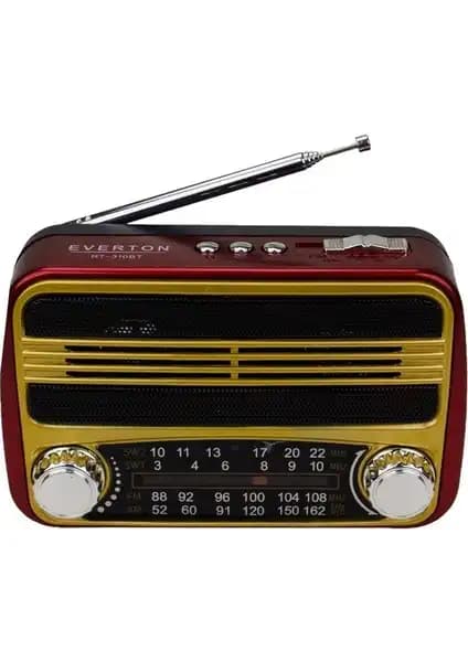 TYY RT-310 Nostaljik Bluetooth Radyo USB MP3 Çalar Retro Tasarım ve Çok Fonksiyonlu Cihaz