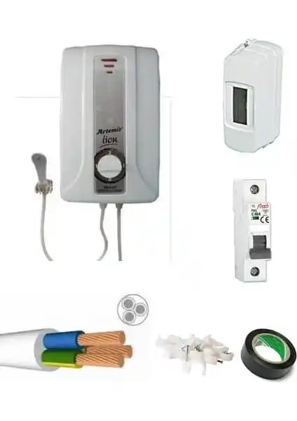 Artemis Lion Banyo Tipi 3 Metre Kablolu Tam Takım Seti Güvenli ve Dayanıklı Elektrik Çözümü