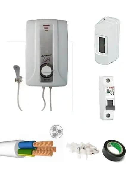 Artemis Lion Banyo Tipi 4 Metre Kablolu Elektrik Tam Takım Seti Güvenilir ve Dayanıklı Çözüm