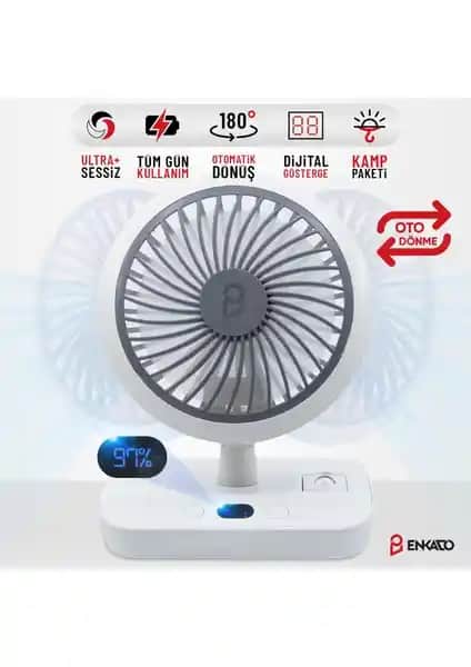 Enkado Taşınabilir Mini Vantilatör Serinlik İçin Pratik ve Çok Yönlü Çözüm
