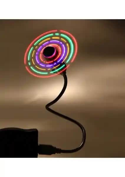 Hazar Led Mini USB Fan ile Taşınabilir Soğutma ve Renkli LED Atmosferi