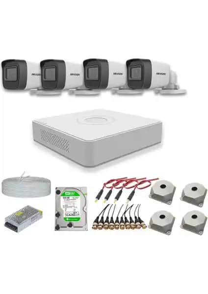 Hikvision Haıkon 4 Kameralı Güvenlik Kamera Seti: Yüksek Çözünürlük ve Gece Görüş Özelliğiyle Güvenlik Çözümü