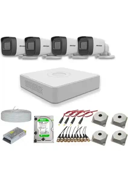 Hikvision Haıkon 4 Kameralı Güvenlik Kamera Seti: Yüksek Çözünürlük ve Gece Görüş Özelliğiyle Güvenlik Çözümü