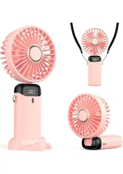 M.TK Moveteck Şarjlı Mini Fan: Çok Fonksiyonlu Taşınabilir Serinletici Cihaz