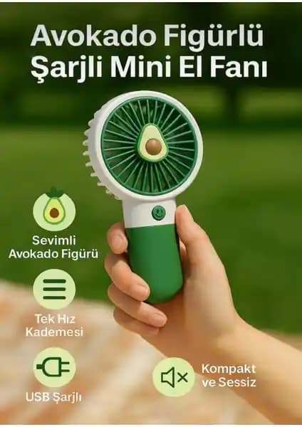 Sevimli Meyve Figürlü Mini El ve Masa Fanı Yaz Ayları İçin Pratik Soğutucu Aksesuar