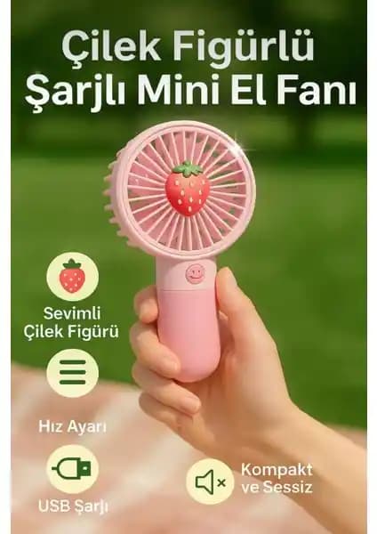 Sevimli Meyve Figürlü Mini El ve Masa Fanı Yaz Sıcaklarına Serinlik Katacak Yenilikçi Tasarım
