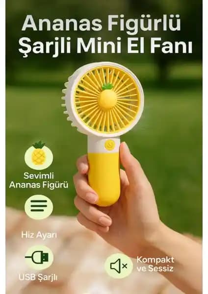 Sevimli Meyve Figürlü Taşınabilir Mini El Fanı ve Masa Fanı Yaz Ayları İçin Pratik Serinlik Çözümü