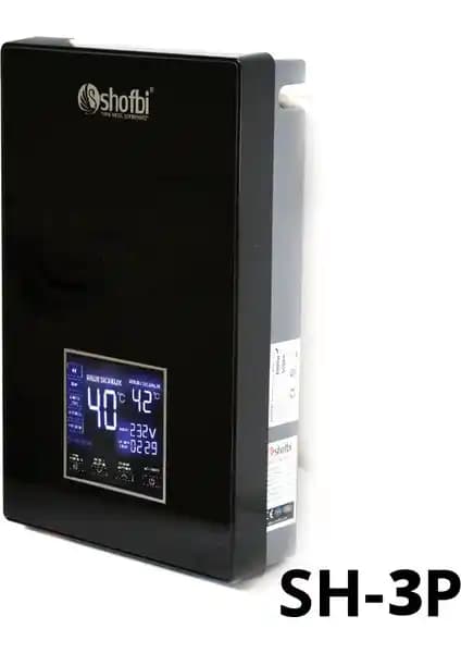 Shofbi Akıllı Dijital Sıcaklık Ayarlı Şofben Siyah Modern ve Güvenli Tasarım Özellikleri