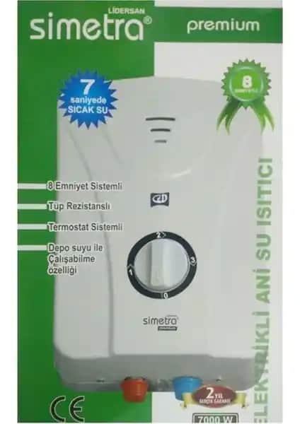Simetra Premium Elektrikli Şofben: Güçlü ve Güvenli Su Isıtıcı Çözümü