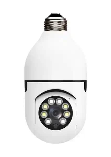 UltraTekno Gece Görüşlü 360 Derece LED Işık 1080P WiFi Kamera Güvenlik Çözümü