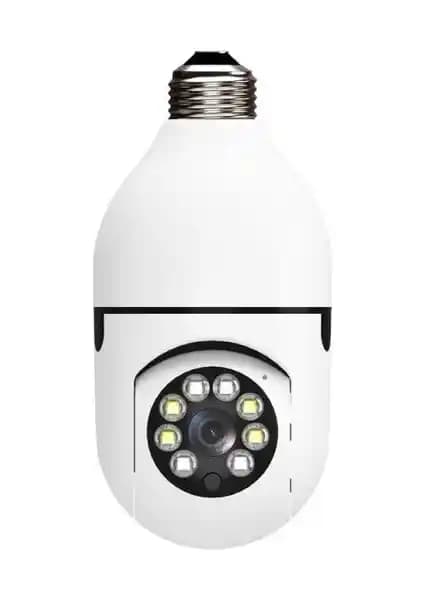 UltraTekno Gece Görüşlü 360 Derece LED Işık 1080P WiFi Kamera Güvenlik Çözümü