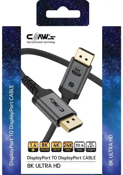 Claw's 8K UHD DisplayPort ve Gplus 4K60 HDMI Kablo Karşılaştırması