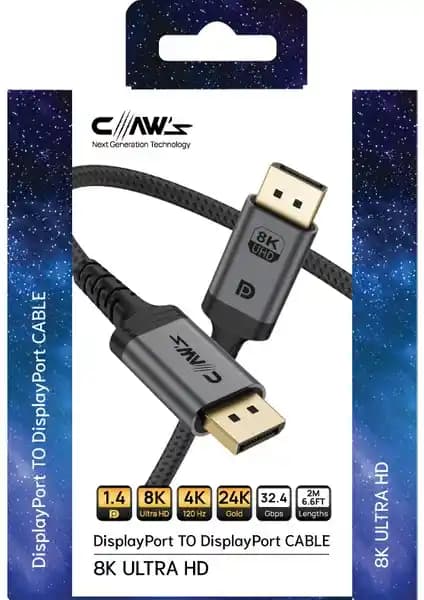Claw's 8K UHD DisplayPort ve Gplus 4K60 HDMI Kablo Karşılaştırması