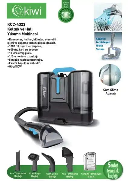 Kiwi KCC-4323 ve Yui XV12 Pro Max Karşılaştırması: En İyi Halı ve Koltuk Yıkama Makinesi Seçenekleri