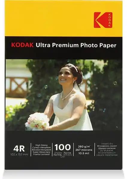 Kodak Ultra Premium Parlak Inkjet Fotoğraf Kağıdı 10x15 cm 260 gr ile Canlı Baskılar
