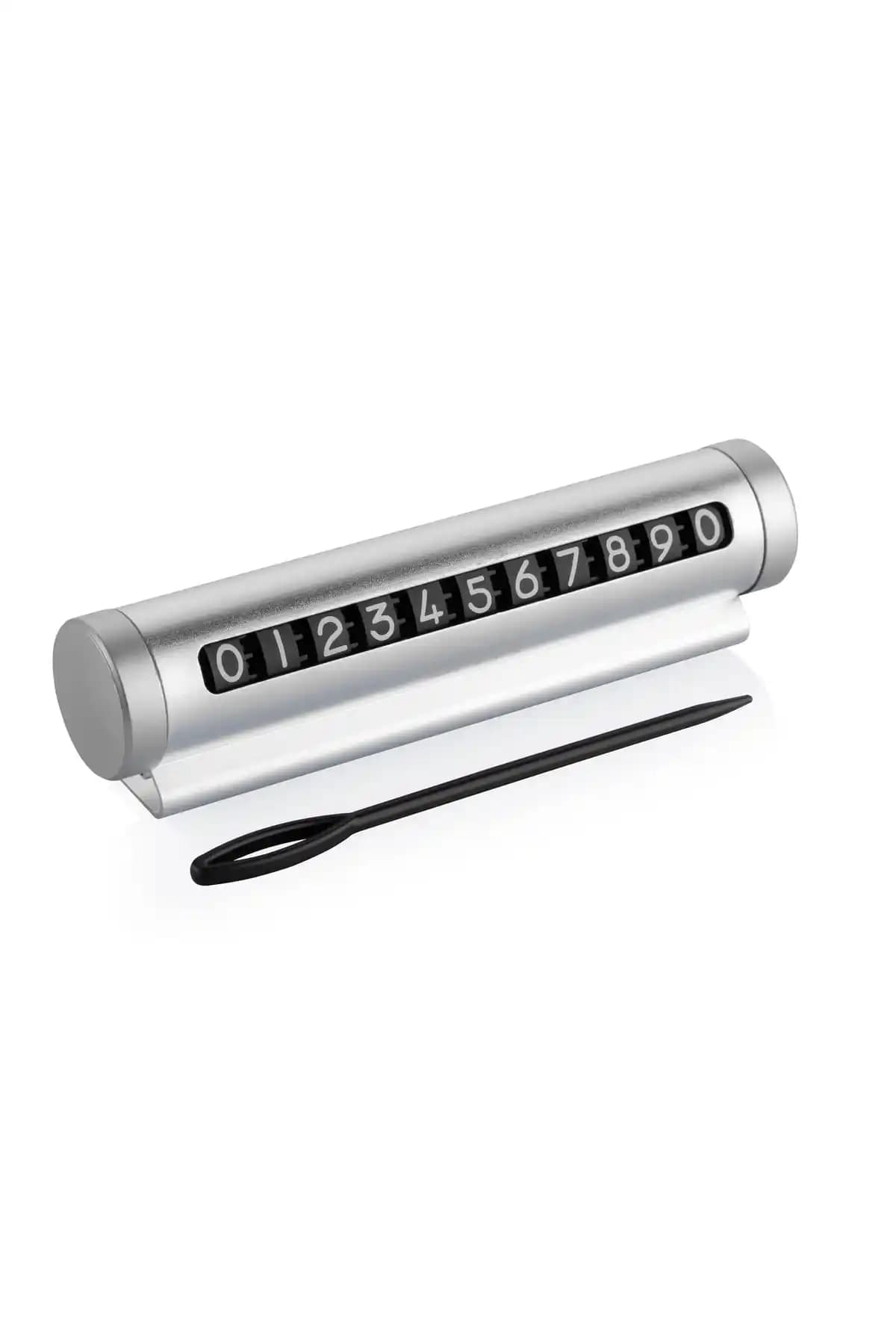 LivX Alüminyum Kasa Çevirmeli Araç İçi Park Telefon Numaratörü ile Fonksiyonel Estetik