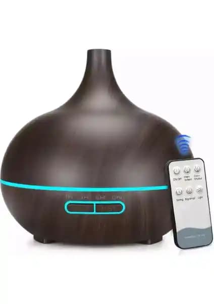 Mi7a Ultrasonik Hava Nemlendirici ve Uçucu Yağ Difüzörü 550 ml Kumandalı Cihaz