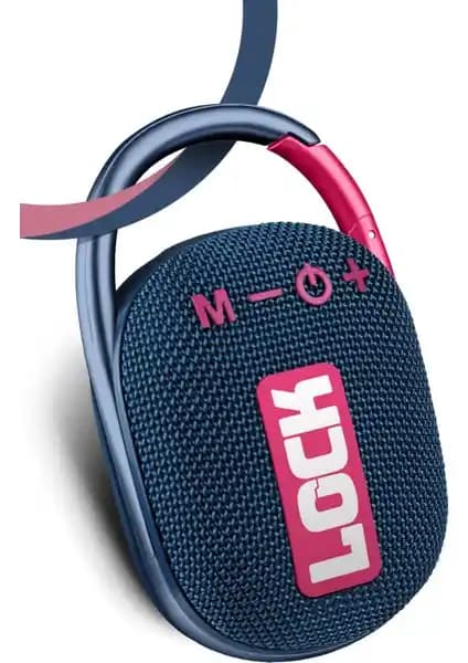 Powerway Lock Mavi Taşınabilir Bluetooth Hoparlör: Yüksek Ses Kalitesi ve Şık Tasarım