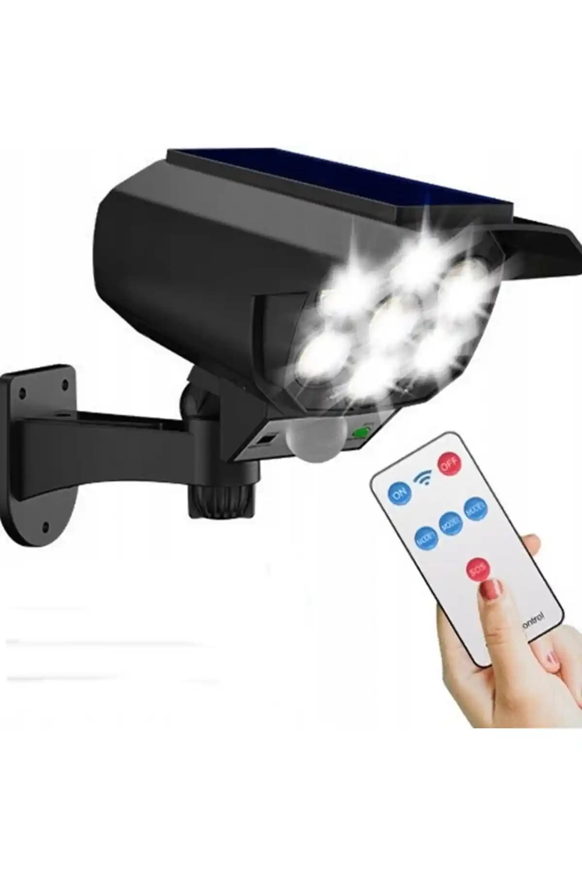 Güneş Enerjili Sahte Kamera Görünümlü Bahçe Lambası Güvenlik ve Estetik Sağlar