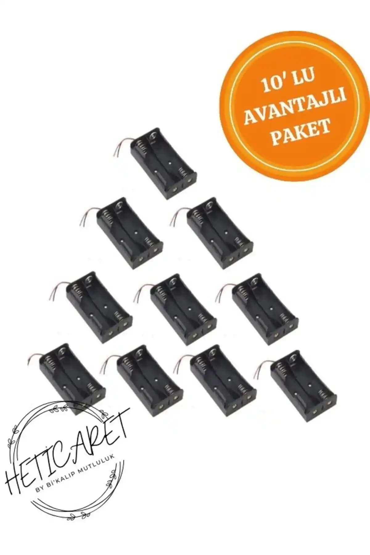 HETicaret 10 Adet 2'li Pil Yatağı ve Kutusu - Elektronik ve Robotik Projeler İçin Uygun