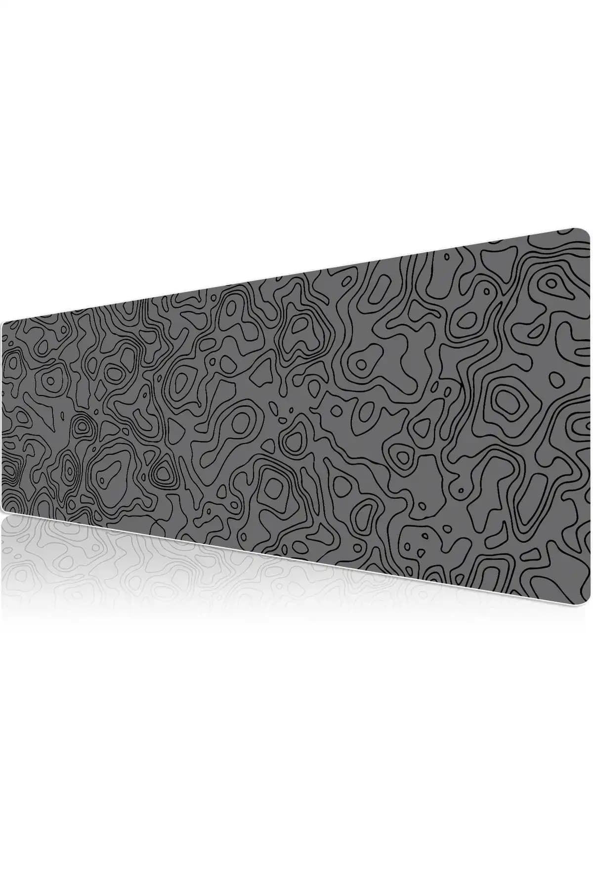 KlasseGear Pro Gri Map Lines 90x40 Cm XXL Oyun Mouse Pedi Yüksek Performans ve Dayanıklılık