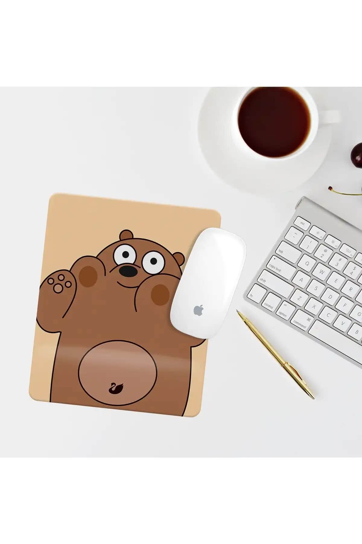 Özer Store Kahverengi Ayıcıklı Bilek Destekli Dikdörtgen Mouse Pad ve Özellikleri