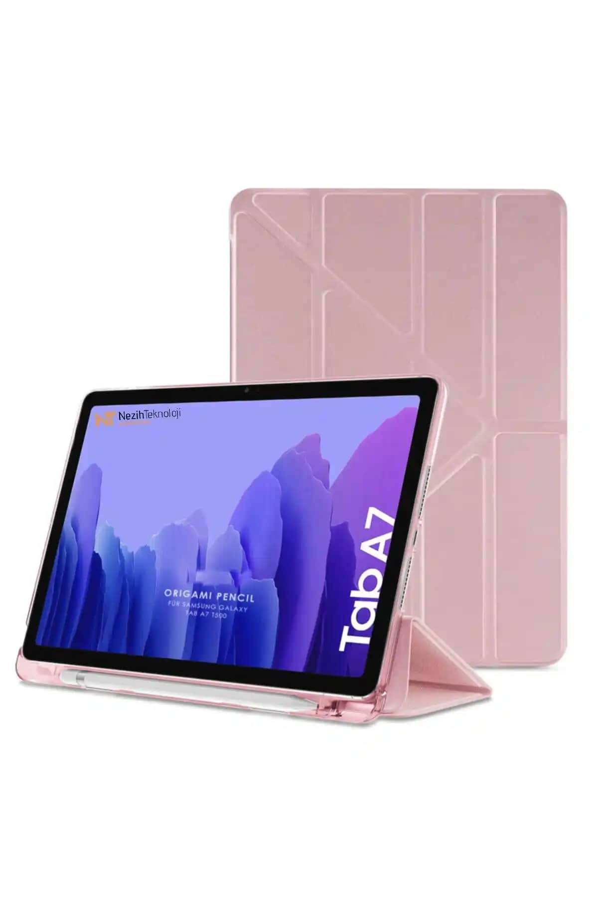 Samsung Galaxy Tab A7 için Şık ve Fonksiyonel Kalem Bölmeli Akıllı Kılıf