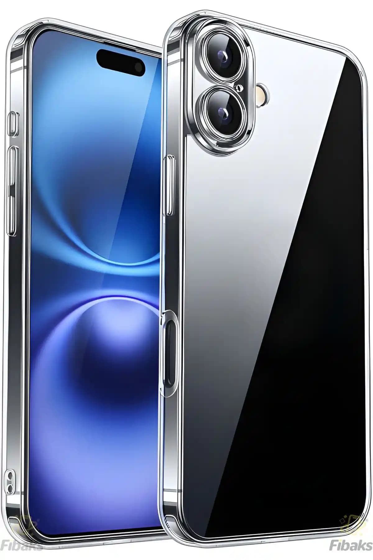 Fibaks Apple iPhone 16 Uyumlu Şeffaf Silikon Kılıf: İnce ve Dayanıklı Koruma