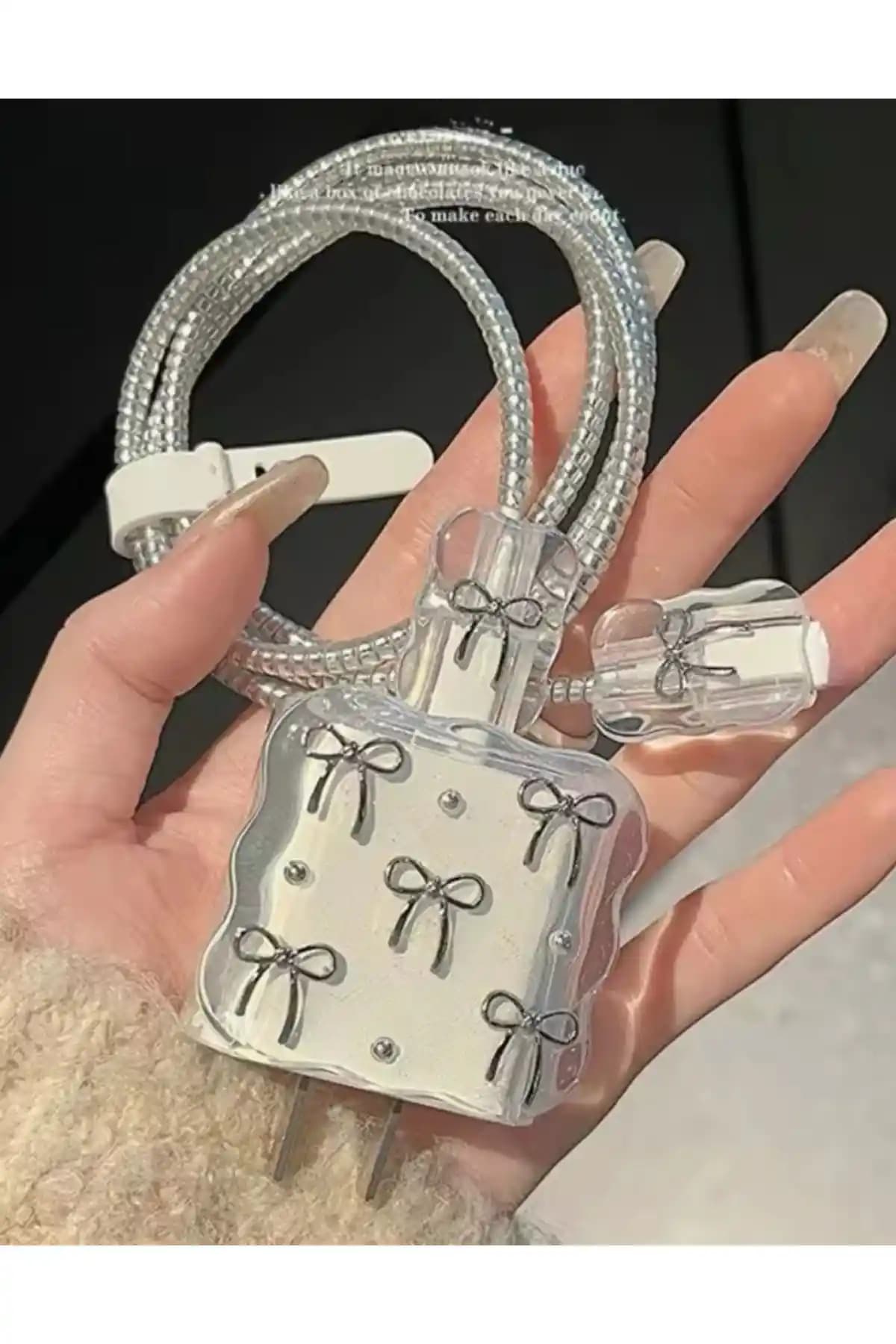 Go Aksesuar iPhone 18/20 W Uyumlu 5 Parça Şarj Koruma Seti Güçlü ve Dayanıklı Koruma Çözümü