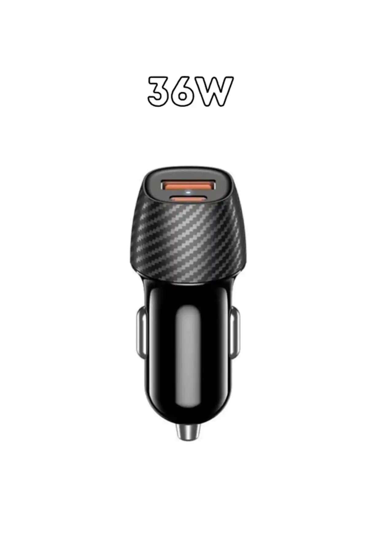 HİQONİC Type-C USB Araç Şarj Cihazı 36W Hızlı Şarj Özelliği ve Dayanıklı Tasarım