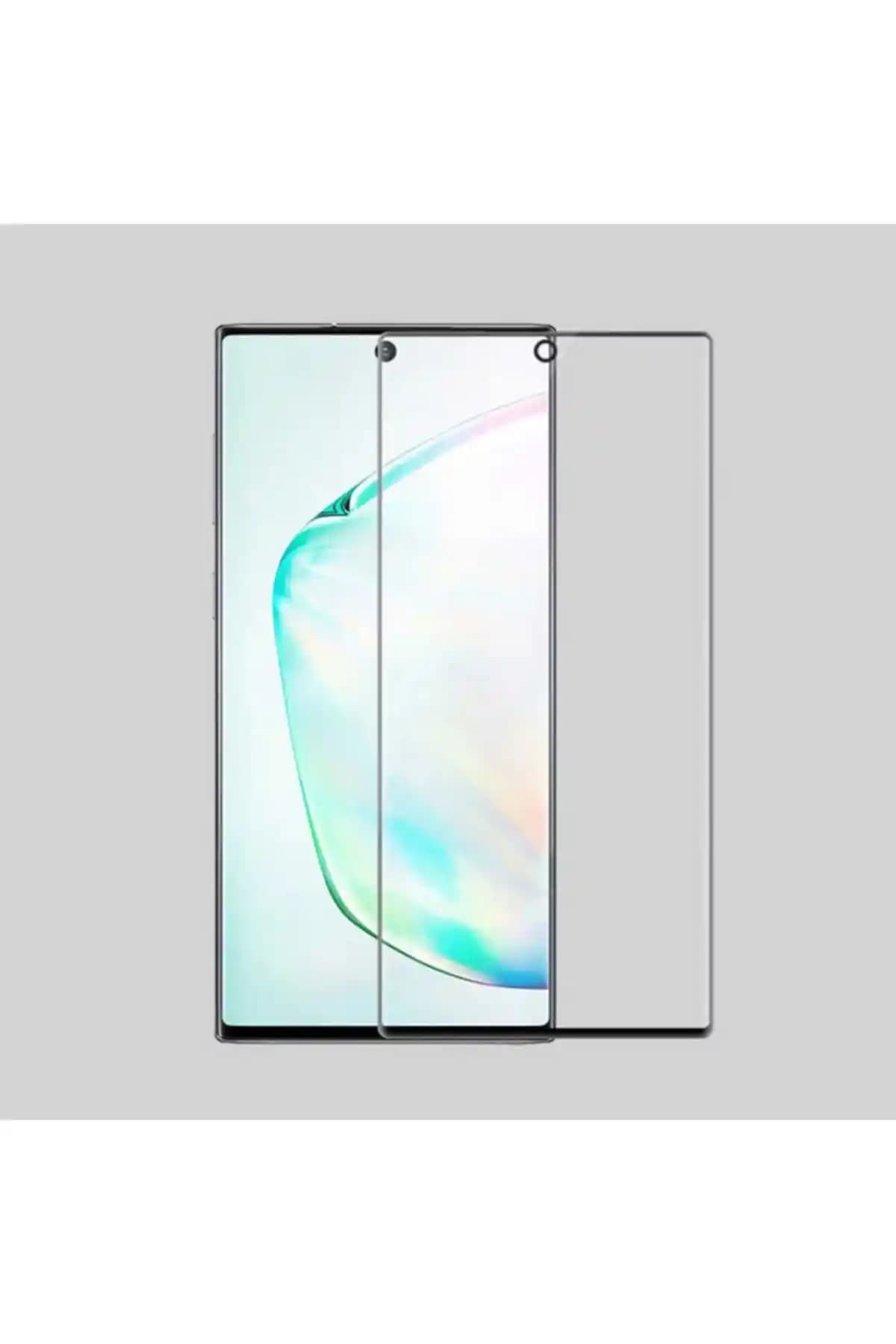 Fibaks Galaxy Note 10 Plus Uyumlu Kırılmaz Esnek Tam Kaplayan Ekran Koruyucu