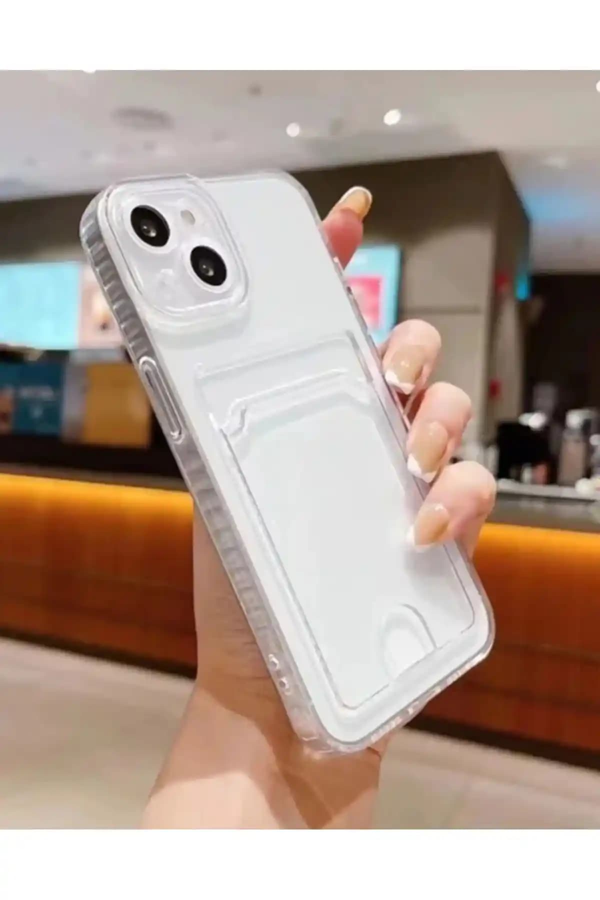 iPhone 13 ve 14 için şeffaf kartlıklı kamera koruyucu aksesuarlar