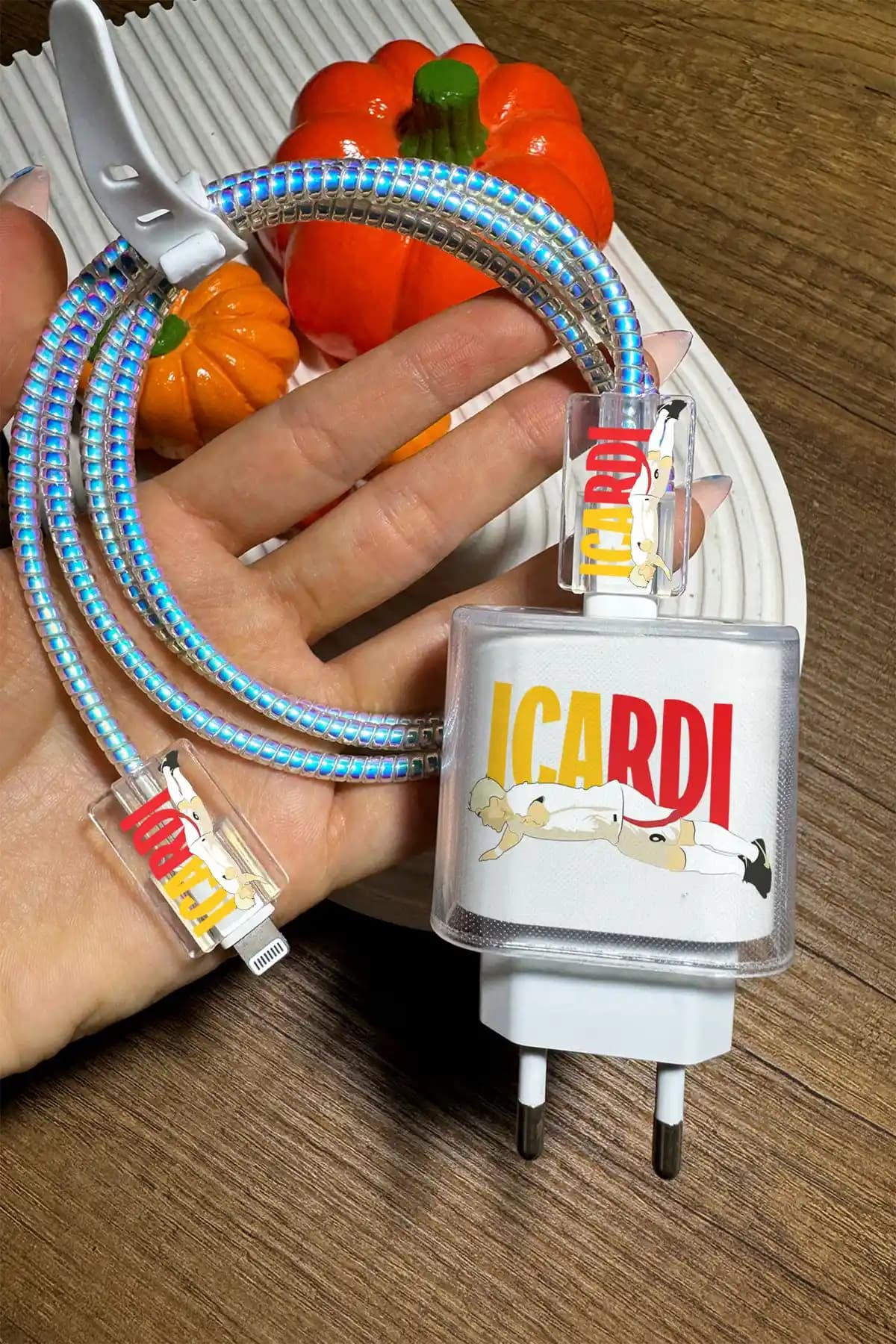 WANNA PROTECT Marka 5’li Şarj Kablo Kılıfı Seti iPhone 18 ve 20W Uyumlu Koruyucu